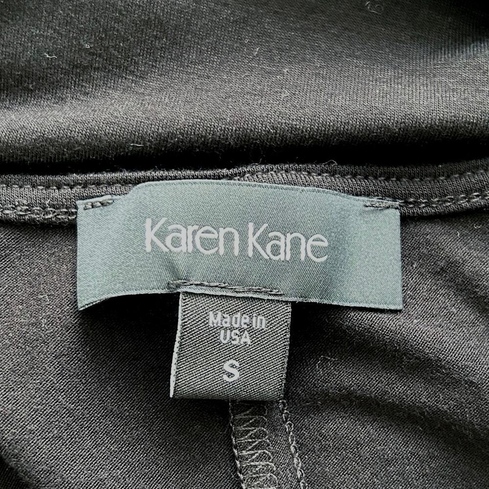 Karen Kane Black Long Sleeve Blouse with Silver Accent - Picture 7 of 8